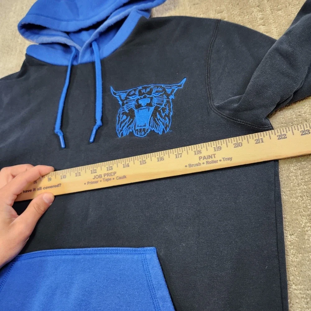 Vintage‎ Kentucky Wildcats Hoodie Men Medium Nike Y2K Black Blue Fleece NCAA UK